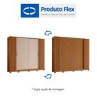 Guarda-roupa Casal 04 Portas Jacarandá Jatobá / Fendi Metallic