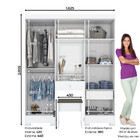 Guarda Roupa Casal 06 Portas 01 Banco 02 Gavetas Camarim Briz