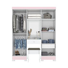 Guarda Roupa Casal 06 Portas 01 Banco 02 Gavetas Camarim Briz