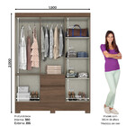 Guarda Roupa Casal 06 Portas 02 Gavetas Bs01 Briz