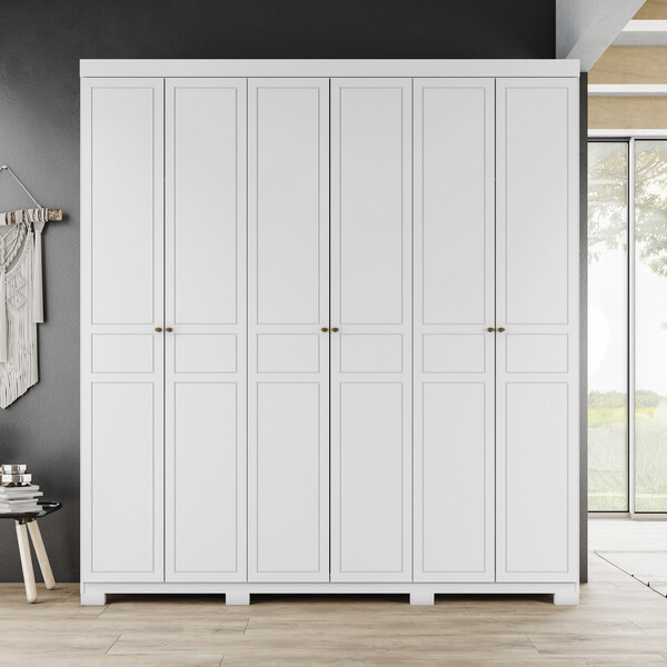 Guarda Roupa Casal 06 Portas 03 Gavetas América Henn