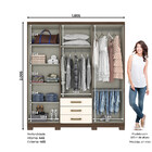 Guarda Roupa Casal 06 Portas 03 Gavetas City Henn