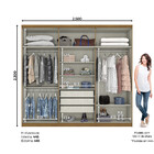 Guarda Roupa Casal 06 Portas 03 Gavetas Jade Henn