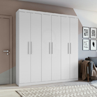 Guarda Roupa Casal 06 Portas 03 Gavetas Jazz Lopas - Branco