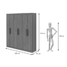 Guarda Roupa Casal 06 Portas 03 Gavetas Jazz Lopas - Imbuia N