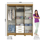 Guarda Roupa Casal 06 Portas 03 Gavetas Mentor Henn