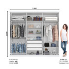 Guarda Roupa Casal 06 Portas 03 Gavetas Pérola Henn