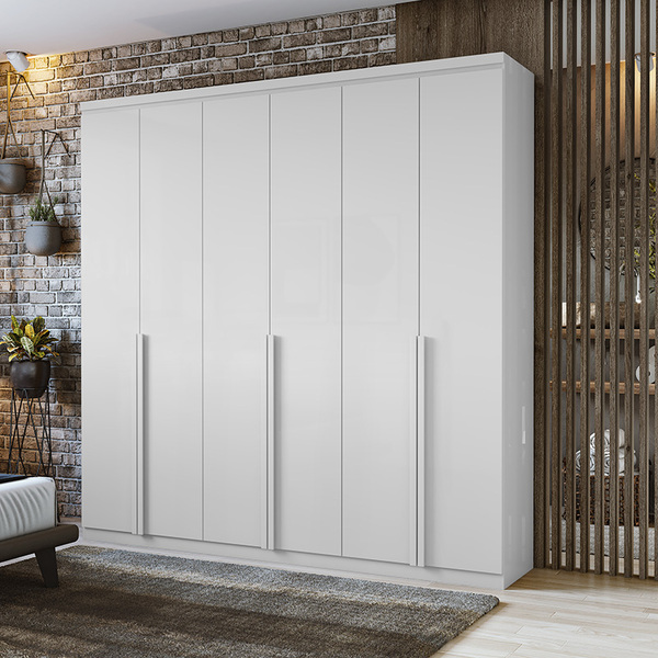 Guarda Roupa Casal 06 Portas 04 Gavetas Alonzo New Lopas - Br