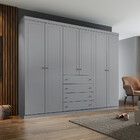 Guarda Roupa Casal 06 Portas 04 Gavetas Americano Henn