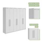 Guarda Roupa Casal 06 Portas 05 Gavetas Áries Lopas - Branco