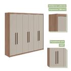 Guarda Roupa Casal 06 Portas 05 Gavetas Áries Lopas - Rovere
