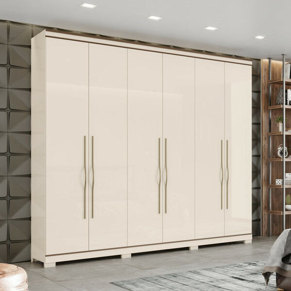 Guarda Roupa Casal 06 Portas 05 Gavetas Titanium Henn