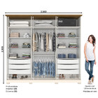 Guarda Roupa Casal 06 Portas 06 Gavetas Com Espelho Napoli He