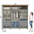 Guarda Roupa Casal 06 Portas 06 Gavetas Com Espelho Napoli He