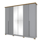 Guarda Roupa Casal 06 Portas 06 Gavetas Com Espelho Napoli He