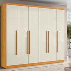 Guarda-roupa Casal 06 Portas 08 Gavetas Canada Cinamomo/off-w