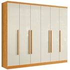 Guarda-roupa Casal 06 Portas 08 Gavetas Canada Cinamomo/off-w