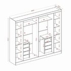 Guarda-roupa Casal 06 Portas 08 Gavetas Canada Cinamomo/off-w