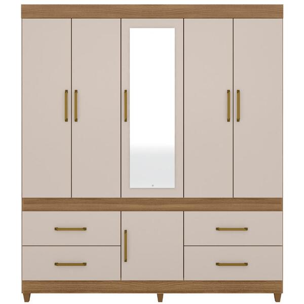 Guarda Roupa Casal 06 Portas Com Espelho 64720 Demobile