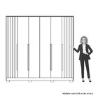 Guarda Roupa Casal 06 Portas Com Espelho Deville Cinamomo