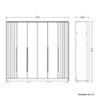 Guarda Roupa Casal 06 Portas Com Espelho Deville Freijó/off W