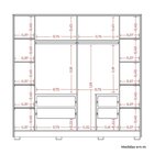 Guarda Roupa Casal 06 Portas Com Espelho Deville Freijó/off W