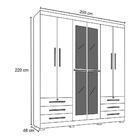 Guarda Roupa Casal 06 Portas Com Espelho Londres I03 Teka Cha