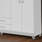 Guarda-roupa Casal 06 Portas E 02 Gavetas Monique Branco Fosco