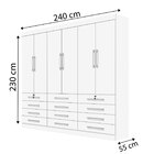 Guarda Roupa Casal 06 Portas E 12 Gavetas Mônaco D'doro Móvei