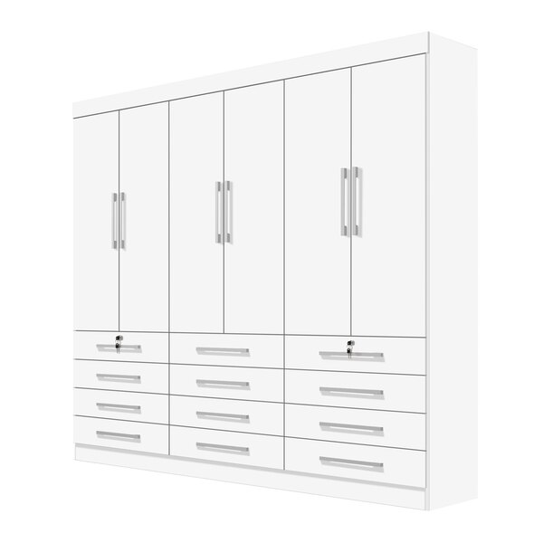 Guarda Roupa Casal 06 Portas E 12 Gavetas Mônaco D'doro Móvei