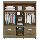 Guarda Roupa Casal 06 Portas Guaruja Com Espelho Demobile