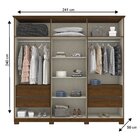 Guarda Roupa Casal 06 Portas Henn Belga