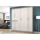 Guarda Roupa Casal 06 Portas Milão Rovere/arena - Poliman