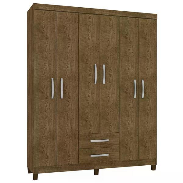 Guarda Roupa Casal 06 Portas Modena Inc Milani Store