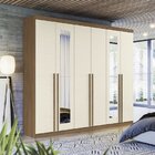 Guarda-roupa Casal 06 Portas Versalhes Gold Com Espelho