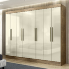 Guarda-roupa Casal 08 Portas 02 Gavetas Nova York Ipê Texturi