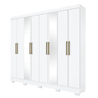 Guarda Roupa Casal 08 Portas 04 Gavetas Com Espelho Ibiza Cas