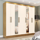 Guarda Roupa Casal 08 Portas 04 Gavetas Com Espelho Nevi Casa