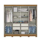 Guarda Roupa Casal 08 Portas 4 Gavetas Com Espelho Cancun Cas