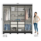 Guarda Roupa Casal 08 Portas 4 Gavetas Com Espelho Mabilu Cas