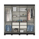 Guarda Roupa Casal 08 Portas 4 Gavetas Com Espelho Mabilu Cas