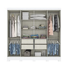 Guarda Roupa Casal 08 Portas 4 Gavetas Com Espelho Mabilu Cas