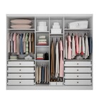 Guarda-roupa Casal 100% Mdf 06 Portas 08 Gavetas Zurick Branc