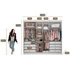 Guarda-roupa Casal 100% Mdf 06 Portas 08 Gavetas Zurick Branc