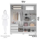 Guarda-roupa Casal 100% Mdf 2 Portas 180cm Freesia Espresso M