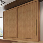Guarda Roupa Casal 100% Mdf 2 Portas 4 Gavetas - Geom -cumaru