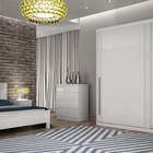 Guarda Roupa Casal 100% Mdf 2 Portas 4 Gavetas - Orion-branco