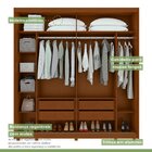 Guarda-roupa Casal 100% Mdf 2 Portas 4 Gavetas Velaris Com Es
