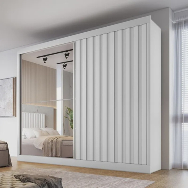 Guarda Roupa Casal 100% Mdf 2 Portas Atlanta Made Marcs