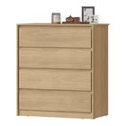 Guarda-roupa Casal 100% Mdf 2 Portas De Correr 4 Gavetas Tríp